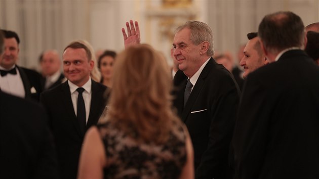 Prezident Milo Zeman bhem Reprezentanho plesu prezidenta republiky. (10. ledna 2020)