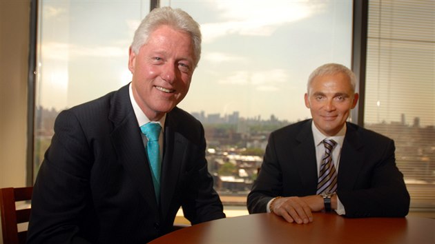 Bval americk prezident Bill Clinton a Frank Giusta. (21. ervna 2007)