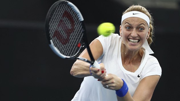Petra Kvitová v semifinále turnaje v Brisbane.