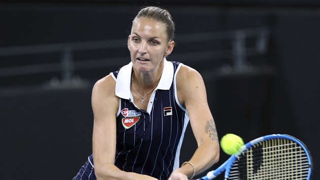 Karolína Plíšková v semifinále turnaje v Brisbane.