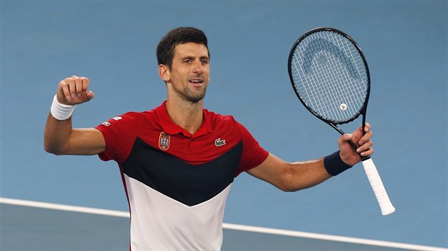 Novak Djokovič v semifinále ATP Cupu.