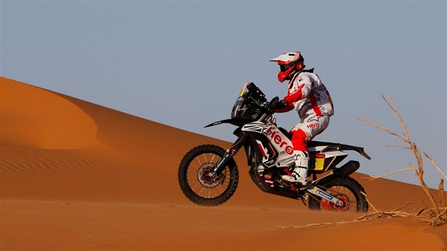 Paulo Goncalves v sedmé etapě Rallye Dakar.