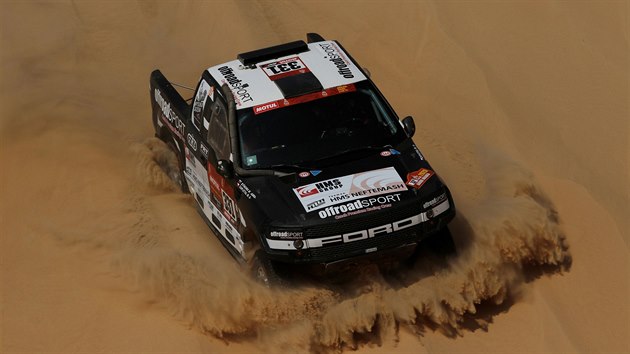Posádka Miroslav Zapletal, Marek Sýkora v 10. etapě Rallye Dakar.