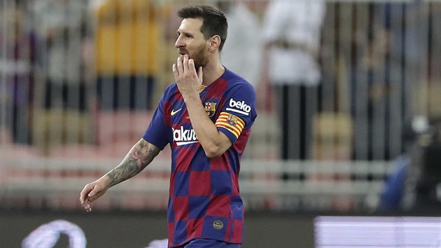 Zklaman barcelonsk kapitn Lionel Messi odchz z trvnku po prohranm semifinle panlskho Superpohru s Atltikem Madrid.