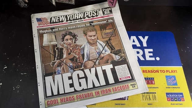 Princ Harry a vvodkyn Meghan na oblce New York Post (New York, 9. ledna 2020)
