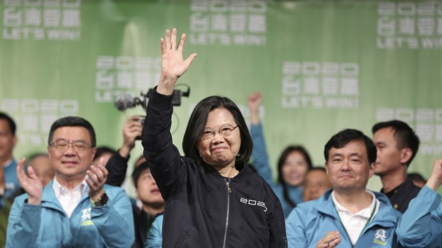 Tchajwansk prezidentka Cchaj Jing-wen po svm optovnm zvolen. (15. ledna 2020)