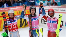 Clément Noël z Francie (uprosted) vyhrál slalom ve Wengenu. Nor Henrik...