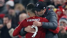 Jürgen Klopp z Liverpoolu chválí stídajícího Firmina v utkání proti...