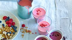 Jogurtové smoothie s bor�vkami a malinami