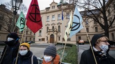 Praha, 12.1.2020, demonstrace proti elektrárn Poerady ped úadem vlády FOTO:...
