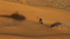 Americký motorká Ricky Brabec v 6. etap Rallye Dakar-
