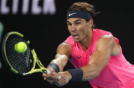 panl Rafael Nadal bhem tvrtfinále Australian Open.