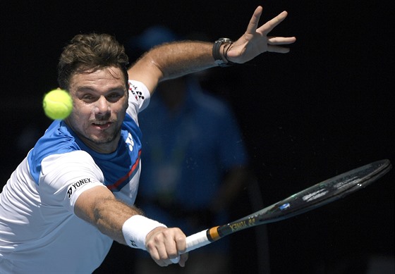 výcar Stan Wawrinka bhem tvrtfinále Australian Open.