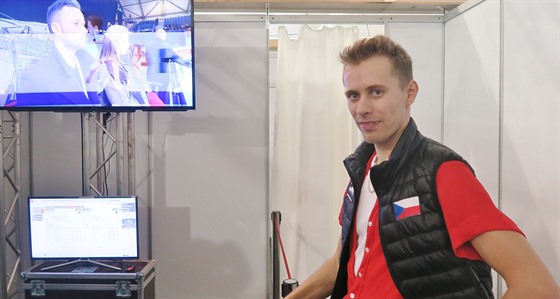 Michal Březina v útrobách haly krátce po své jízdě, při čekání na výkony...