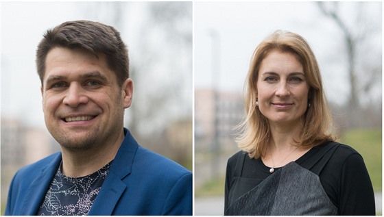 Noví spolupředsedové Zelených Magdalena Davis a Michal Berg. (25. ledna 2020)