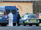 Německá policie zasahuje na místě střelby ve městě Rot am See (24. ledna 2020)