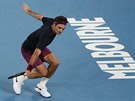 výcar Roger Federer ve druhém kole Australian Open