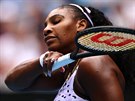 Amerianka Serena Williamsová bhem utkání tetího kola Australian Open.