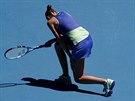 eská tenistka Karolína Plíková smutní po poráce ve tetím kole Australian...