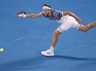 Rakuan Dominic Thiem bhem tvrtfinále Australian Open.