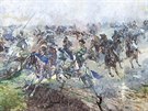 Bitva u Lipan na slavném panoramatu malíe Luka Marolda z roku 1898.