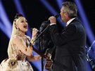 Gwen Stefani a Blake Shelton na předávání cen Grammy 2020.