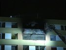 Pi poru panelovho domu v Kladn v noci zemel jeden lovk (25. ledna 2020).