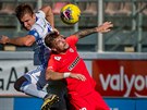 Momentka z utkání Brno - Mladá Boleslav ve finále Tipsport Cupu na Malt.