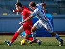 Momentka z utkání Brno - Mladá Boleslav ve finále Tipsport Cupu na Malt.