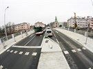 Nový most v olomoucké Komenského ulici, který v rámci budování protipovodňových...