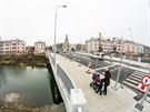 Nový most v olomoucké Komenského ulici, který v rámci budování protipovodňových...
