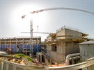 Stavba dvou nových pavilon v nemocnici v Náchod (11. 6. 2019)
