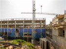 Stavba dvou novch pavilon v nemocnici v Nchod (11. 6. 2019)