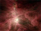 Tento infraervený snímek z dalekohledu Spitzer Space Telescope ukazuje...