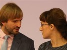 Ministr zdravotnictví Adam Vojtch a hlavní hygienika R Eva Gottvaldová na...