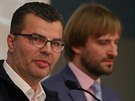 Ředitel Letiště Václava Havla Václava Řehoř na tiskové konferenci s ministrem...