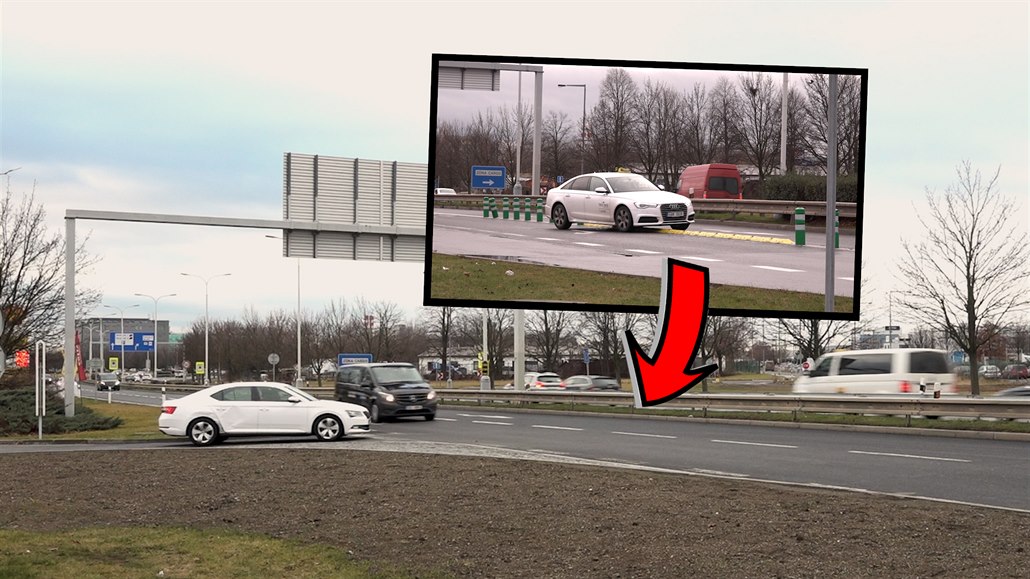 Konec prorážení sloupků. Silničáři upravili křižovatku u pražského letiště
