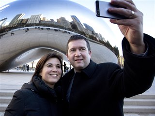 Jan Hamáček s manželkou Kamilou při pracovní návštěvě Chicaga (20. listopadu...