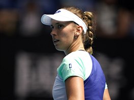 Belgianka Elise Mertensov bhem osmifinle Australian Open.