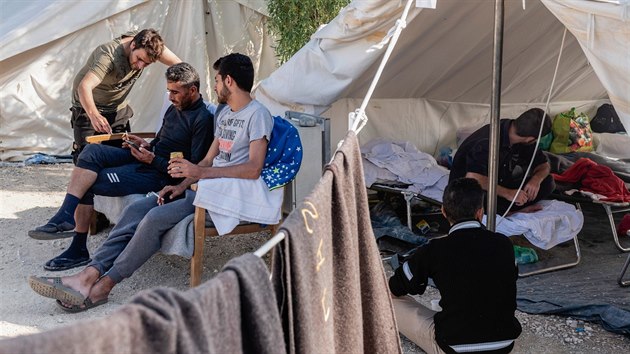 Uprchlick tbor Kokkinotrimithia na Kypru (5. listopadu 2019)