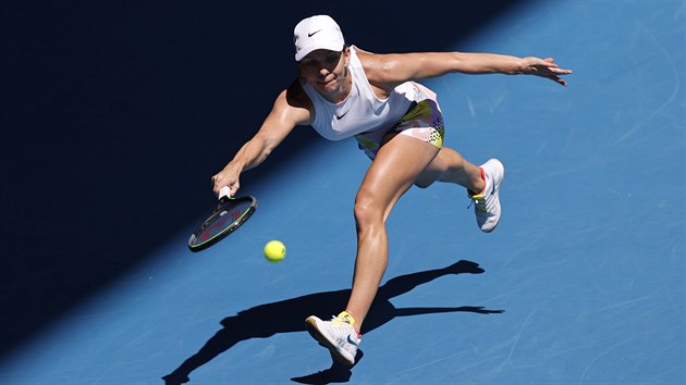 Rumunka Simona Halepov bhem tvrtfinle Australian Open.