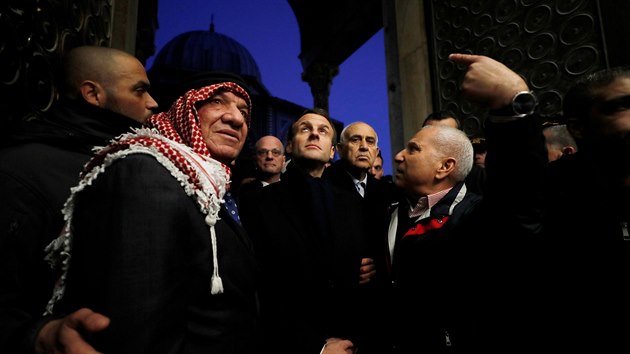 Francouzsk prezident Emmanuel Macron navtvil Jeruzalm. (22. ledna 2020)
