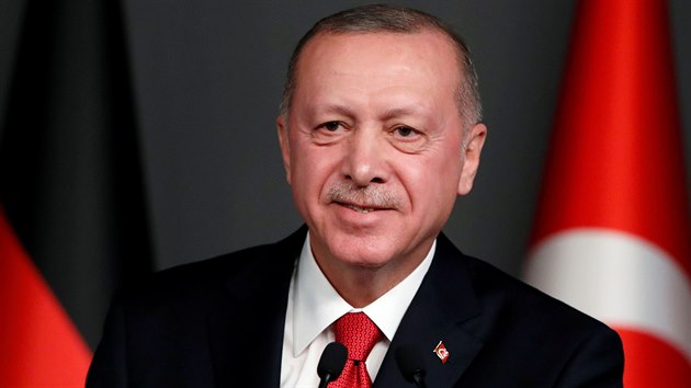 Tureck prezident Recep Tayyip Erdogan (24. ledna 2020)