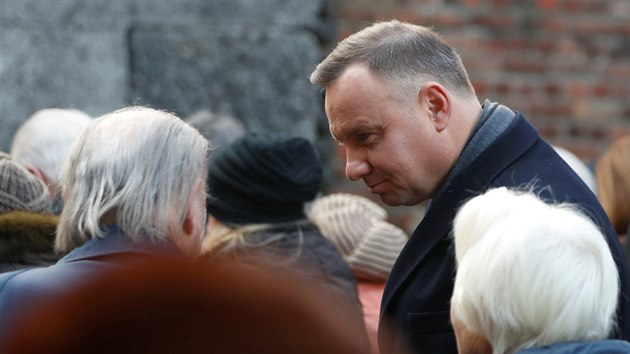 Bval vzni nacist si spolu se svtovmi sttnky pipomnaj 75. vro osvobozen koncentranho tbora v Osvtimi. Na snmku polsk prezident Andrzej Duda. (27. ledna 2020)