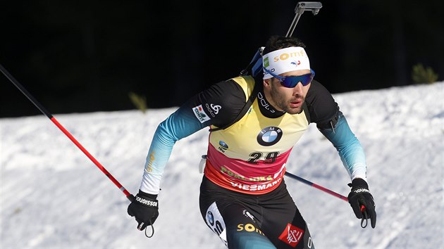 Martin Fourcade ve vytrvalostnm zvodu v Pokljuce.