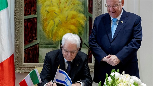 Italsk prezident Sergio Mattarella dorazil na svtov frum o holokaustu v Izraeli. (23. ledna 2020)