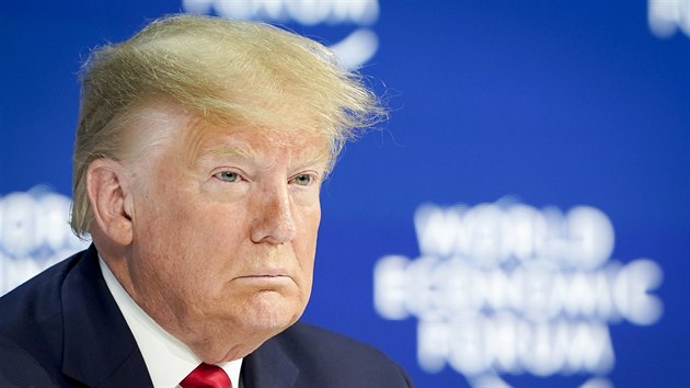 Americký prezident Donald Trump na zasedání Světového ekonomického fóra v Davosu (21. ledna 2020)