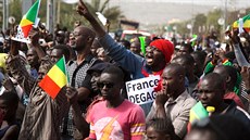 Bamako. Protest proti francouzské vojenské přítomnosti v Mali (10. ledna 2020)