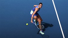 eská tenistka Karolína Plíková dobíhá k míi ve tetím kole Australian Open.