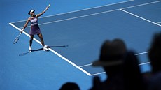 Španělka Garbině Muguruzaová během čtvrtfinále Australian Open.